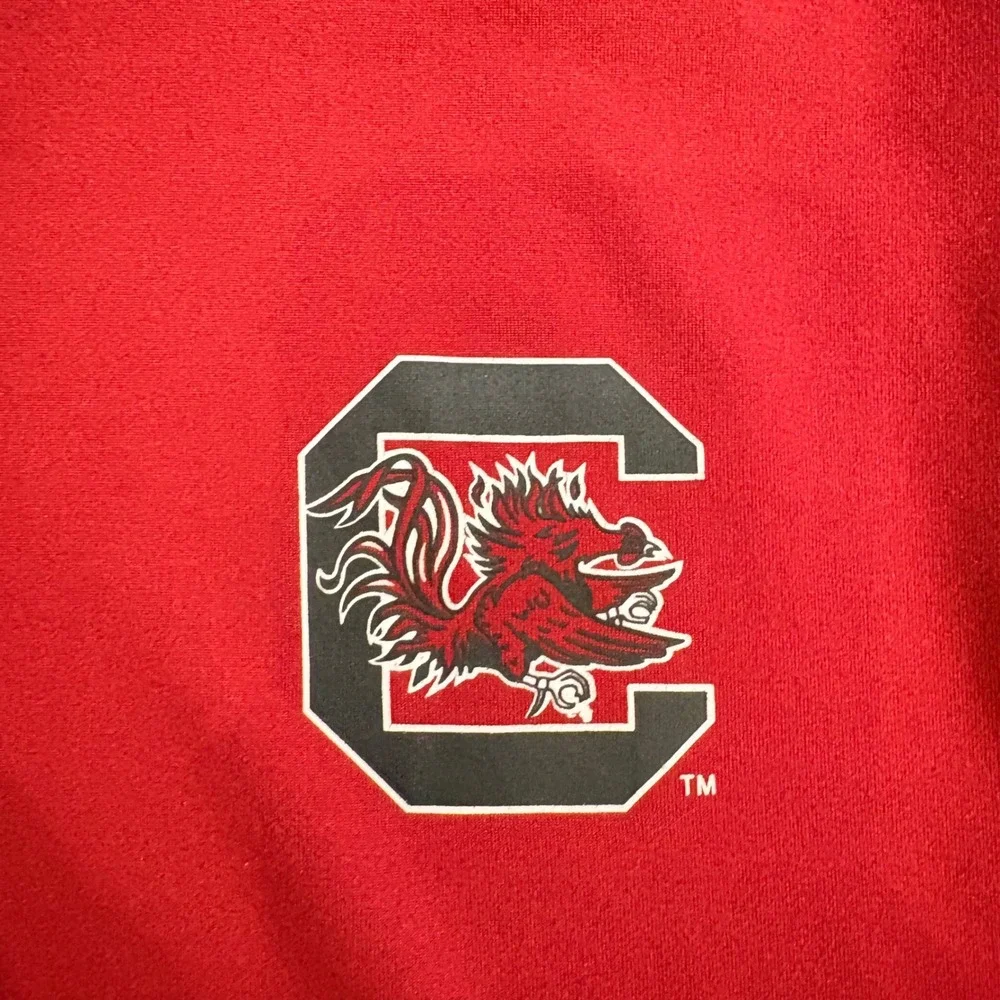 South Carolina Gamecocks Quarter Zip Pullover Shirt Garnet Black Adult‎ XL USC